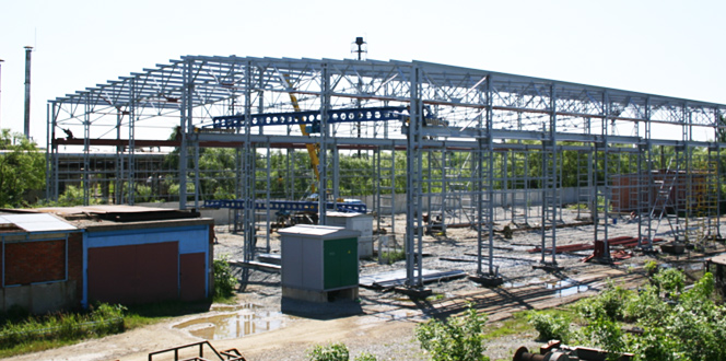 Строительство склада металла и ремонтного цеха КМУС-2 в г. Краснодаре - сварные балки, металлоконструкции, металлоизделия от производителя